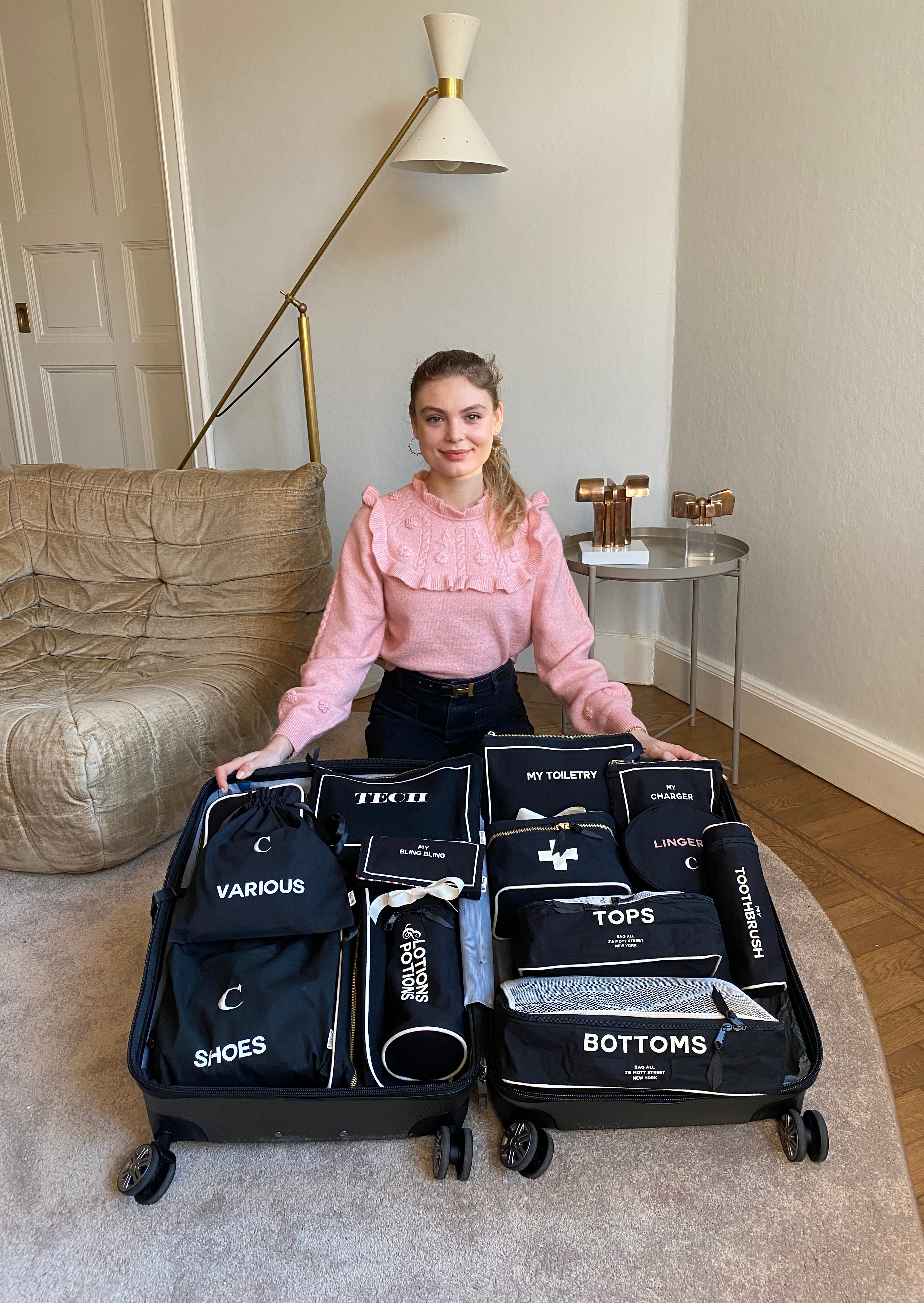 Personalized travel organizers arranged as thoughtful gift ideas