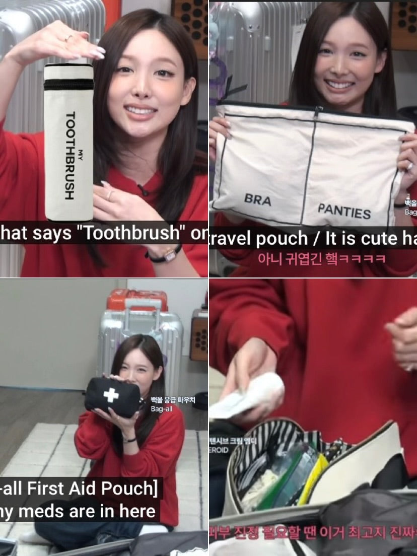 Nayeon from TWICE Spotted Using Bag-all Travel Organizers