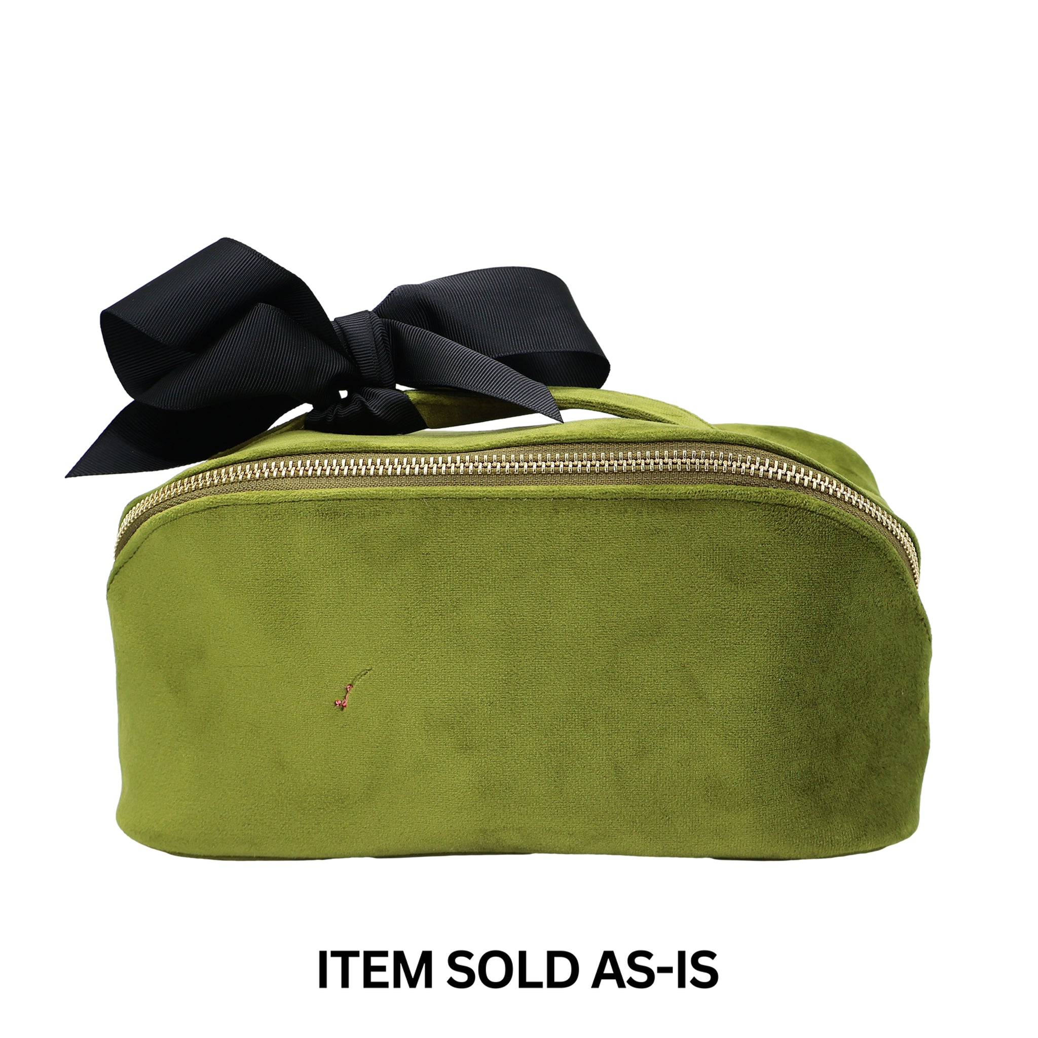 SALES BIN - Accordion Box Makeup & Toiletry – Eco Velvet – Matcha Green