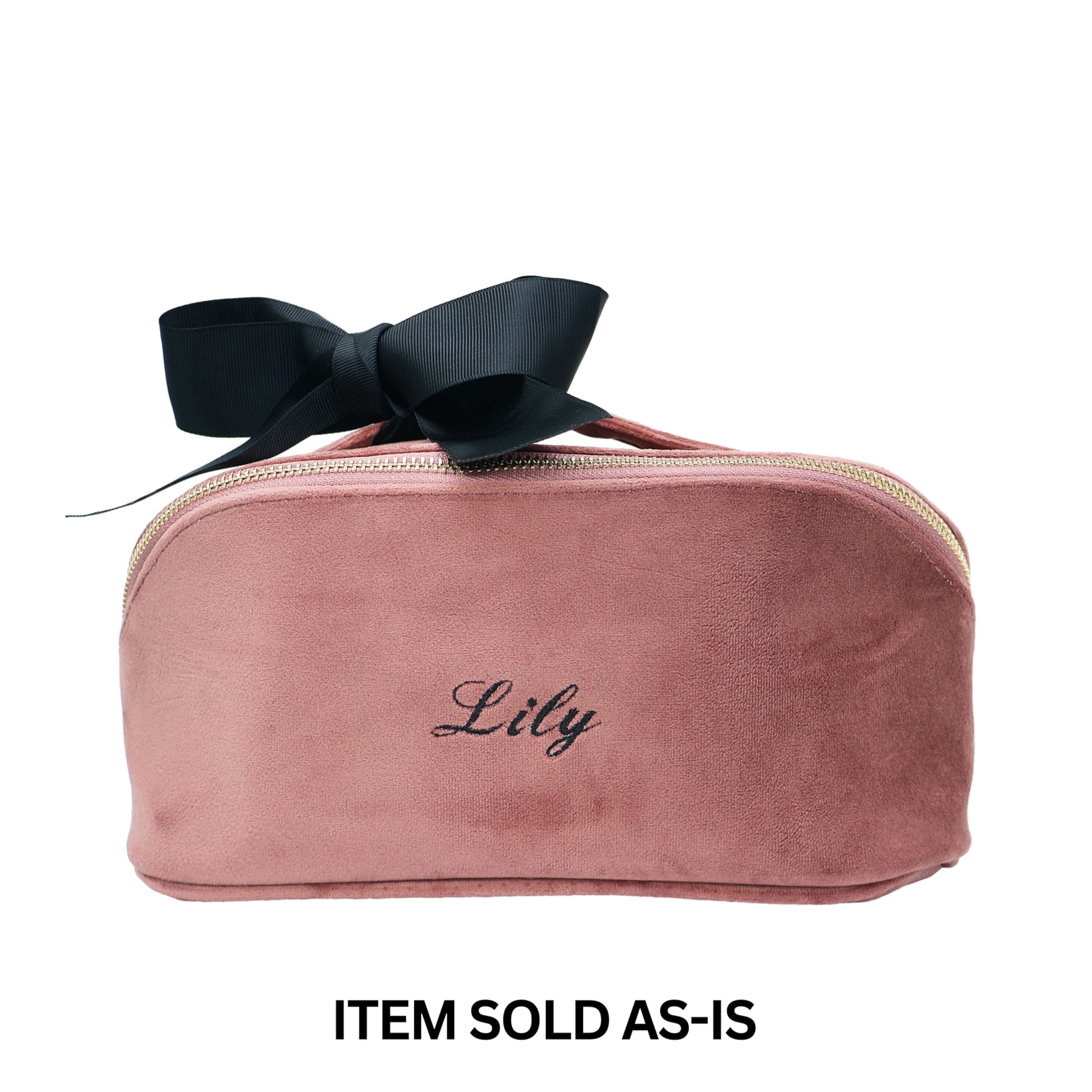 SALES BIN - Accordion Box Makeup & Toiletry – Eco Velvet – Blush Pink
