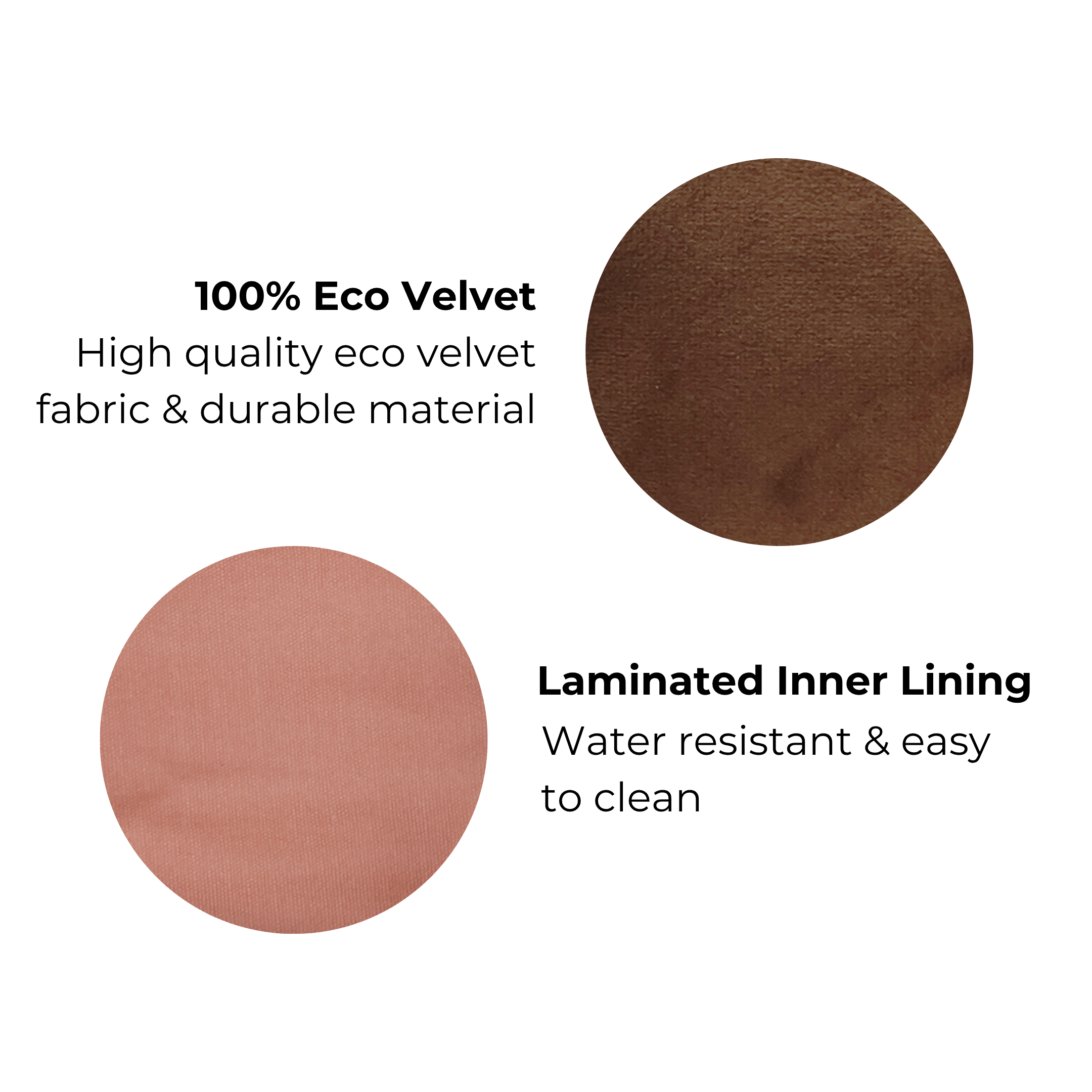 Accordion Box Makeup & Toiletry – Eco Velvet – Espresso Brown with durable eco velvet fabric and easy-clean laminated water-resistant inner lining by Bag-all for travelers.