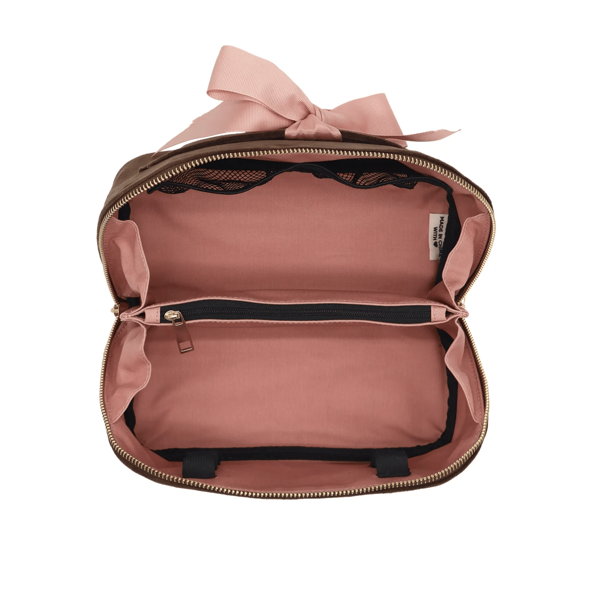 Accordion Box Makeup & Toiletry – Eco Velvet – Espresso Brown by Bag-all, a personalized travel organizer with spacious compartments and soft cotton lining for packing.