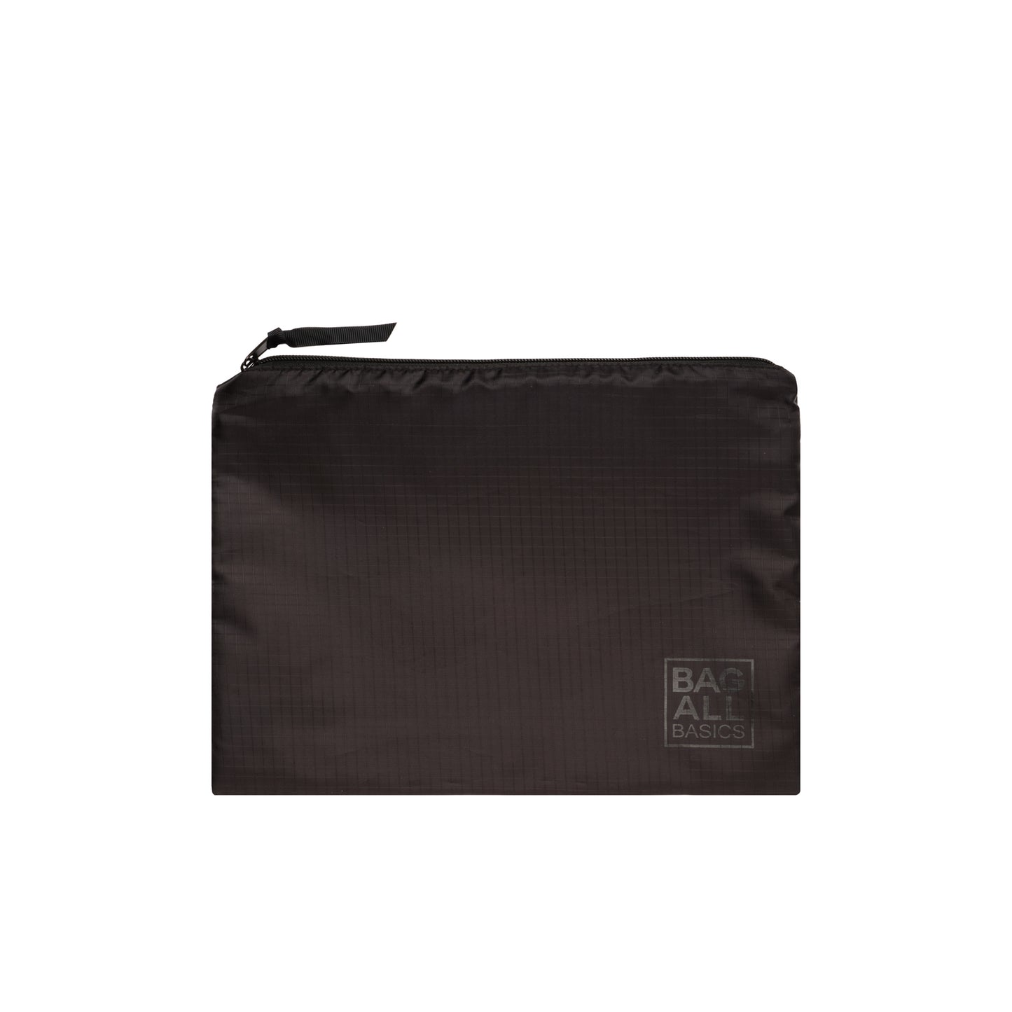 Bag-all Black Compression Cube & Packing Bag from sustainable recycled nylon, featuring durable construction and zippered closure for efficient travel organization