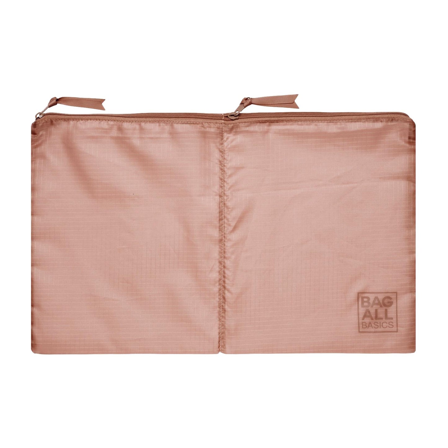 Bag-all Compression Cubes & Packing Bags Set in Pink/Blush, eco-friendly recycled nylon travel organizers with space-saving design and durable construction