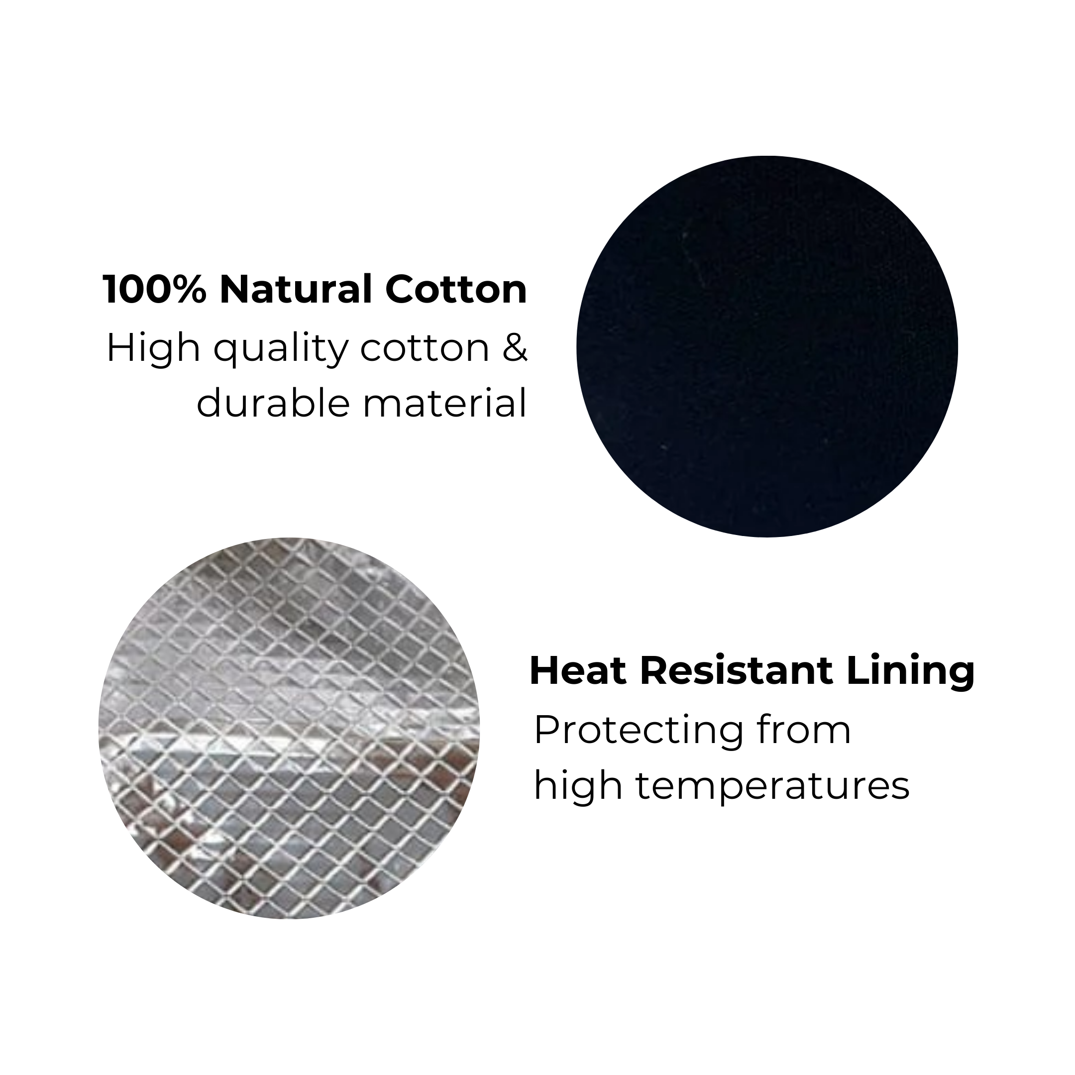 Bag-all Black Insulated Lunch Box featuring 100% natural cotton exterior and heat-resistant metallic lining for temperature control and food freshness, ideal for work and school