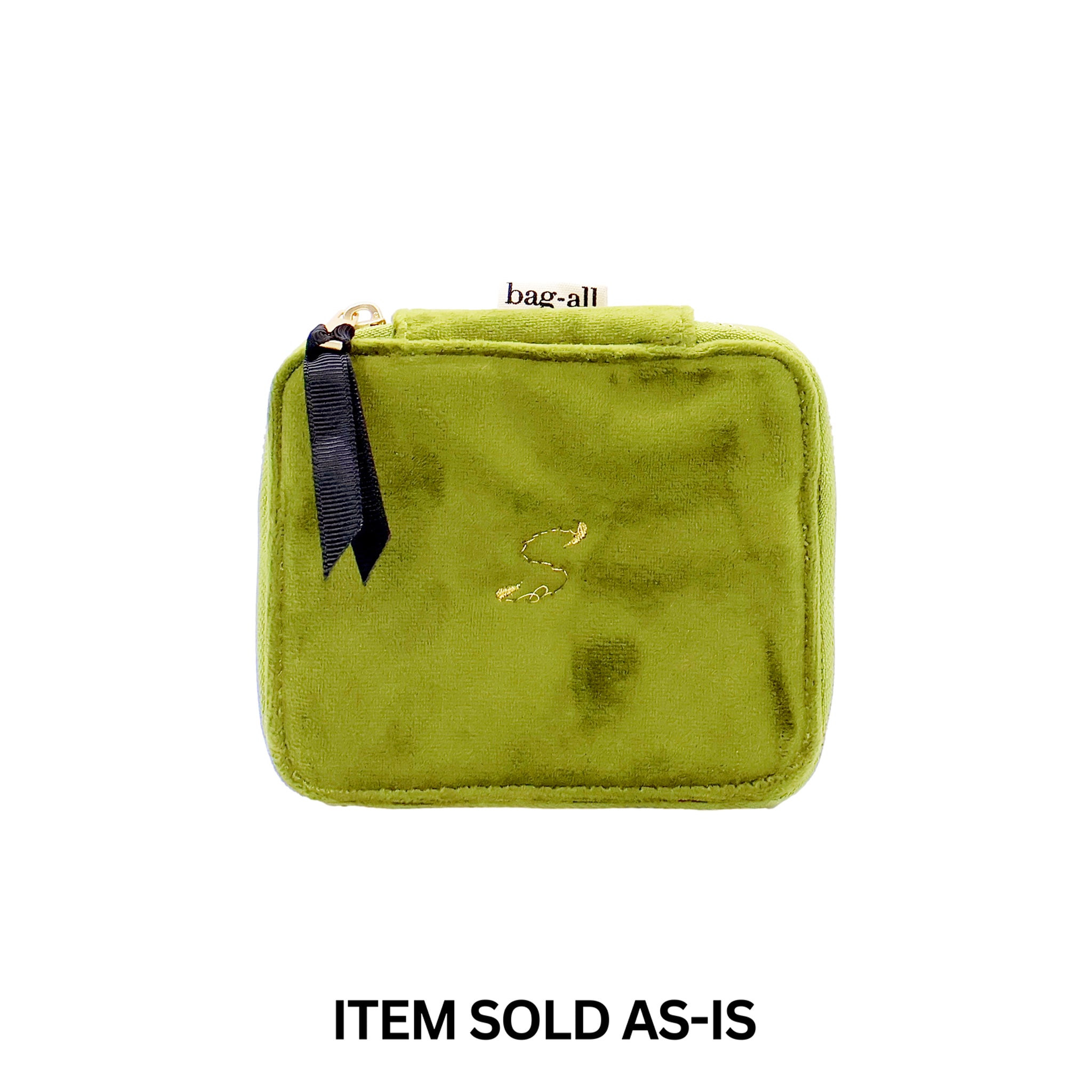 SALES BIN - Cute Jewellery Box, Monogrammable – Eco Velvet – Green