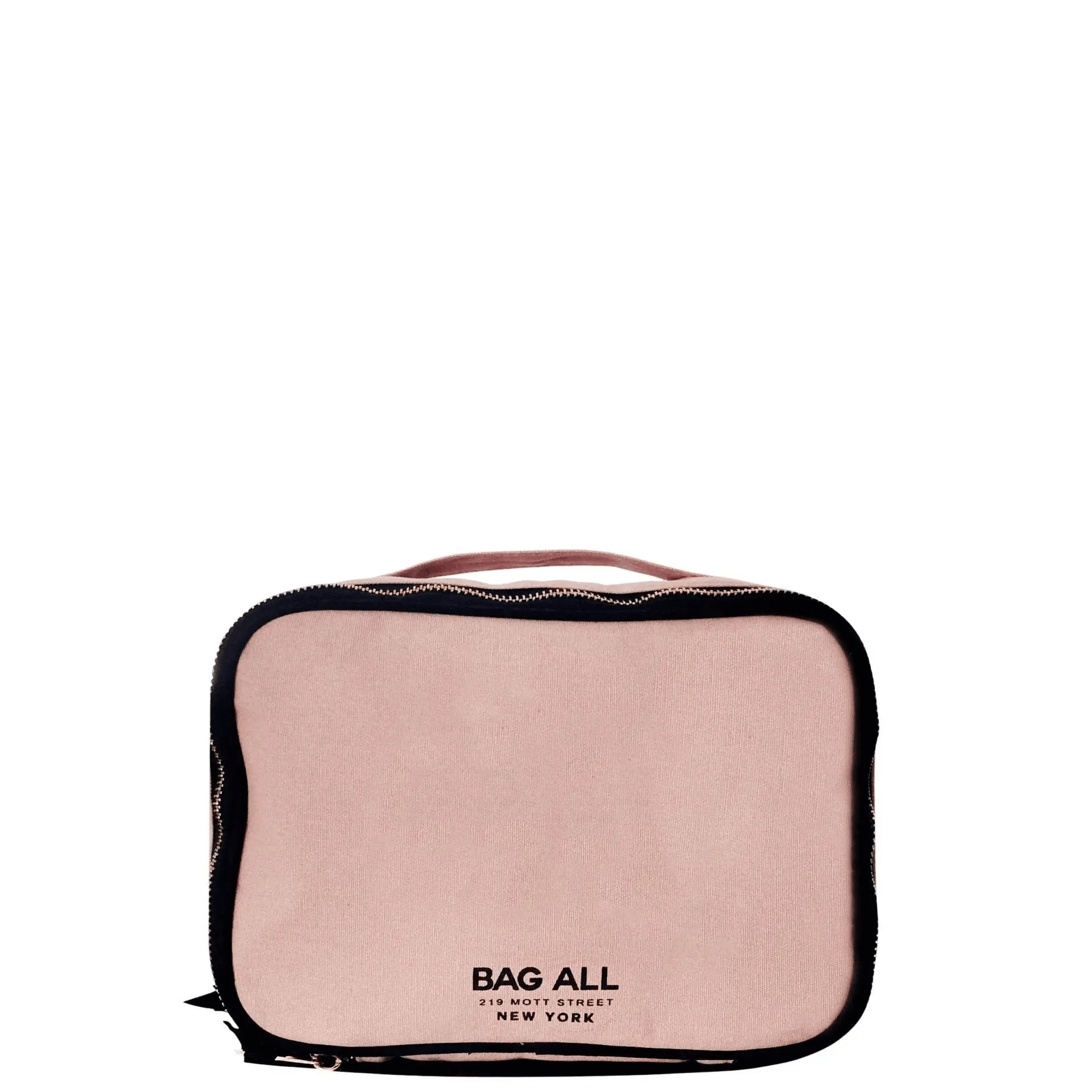 Bag-all double-sided hobby and multi-use case in pink blush with black trim, stylish and practical for everyday use