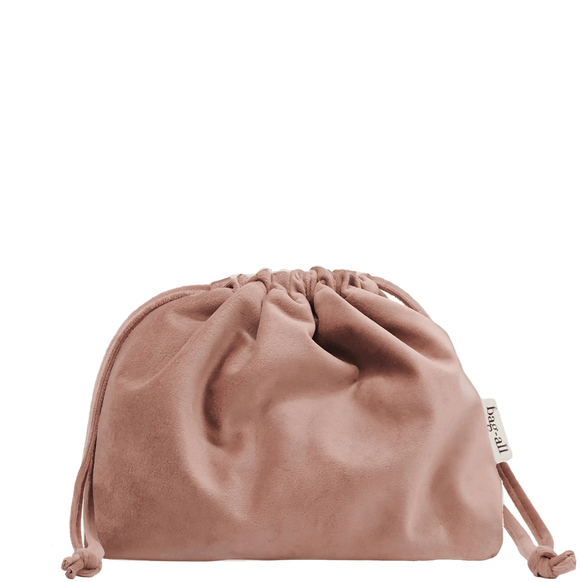 Drawstring Makeup Bag – Personalized Velvet Organizer, Pink