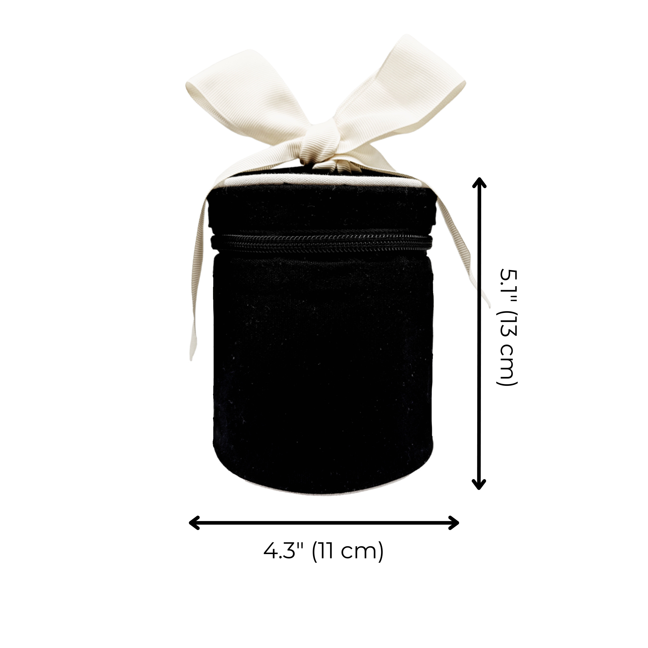 Black Carry On Liquids Case from Bag-all with included bottles, compact 5.1 by 4.3 inches, travel-friendly design
