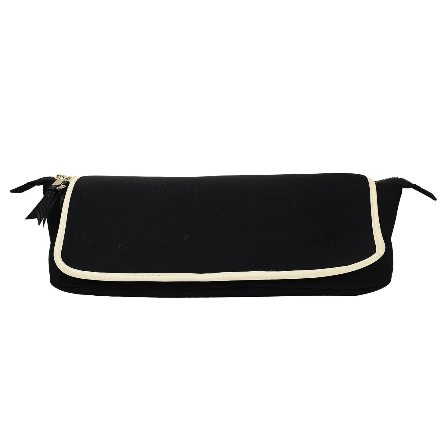 Haarwerkzeug-Reisetasche mit hitzebeständiger Matte, Schwarz