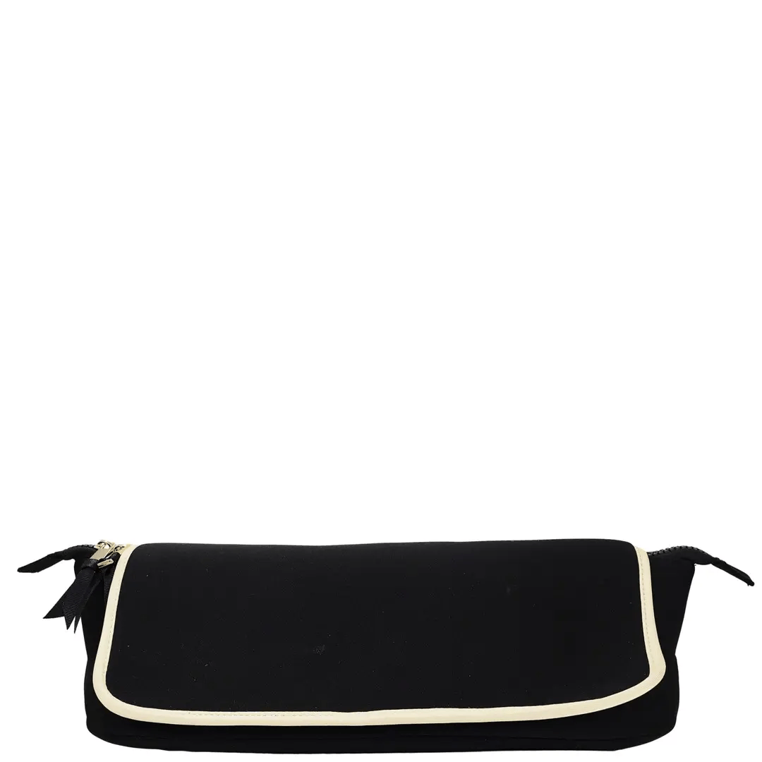 Haarwerkzeug-Reisetasche mit hitzebeständiger Matte – Schwarz