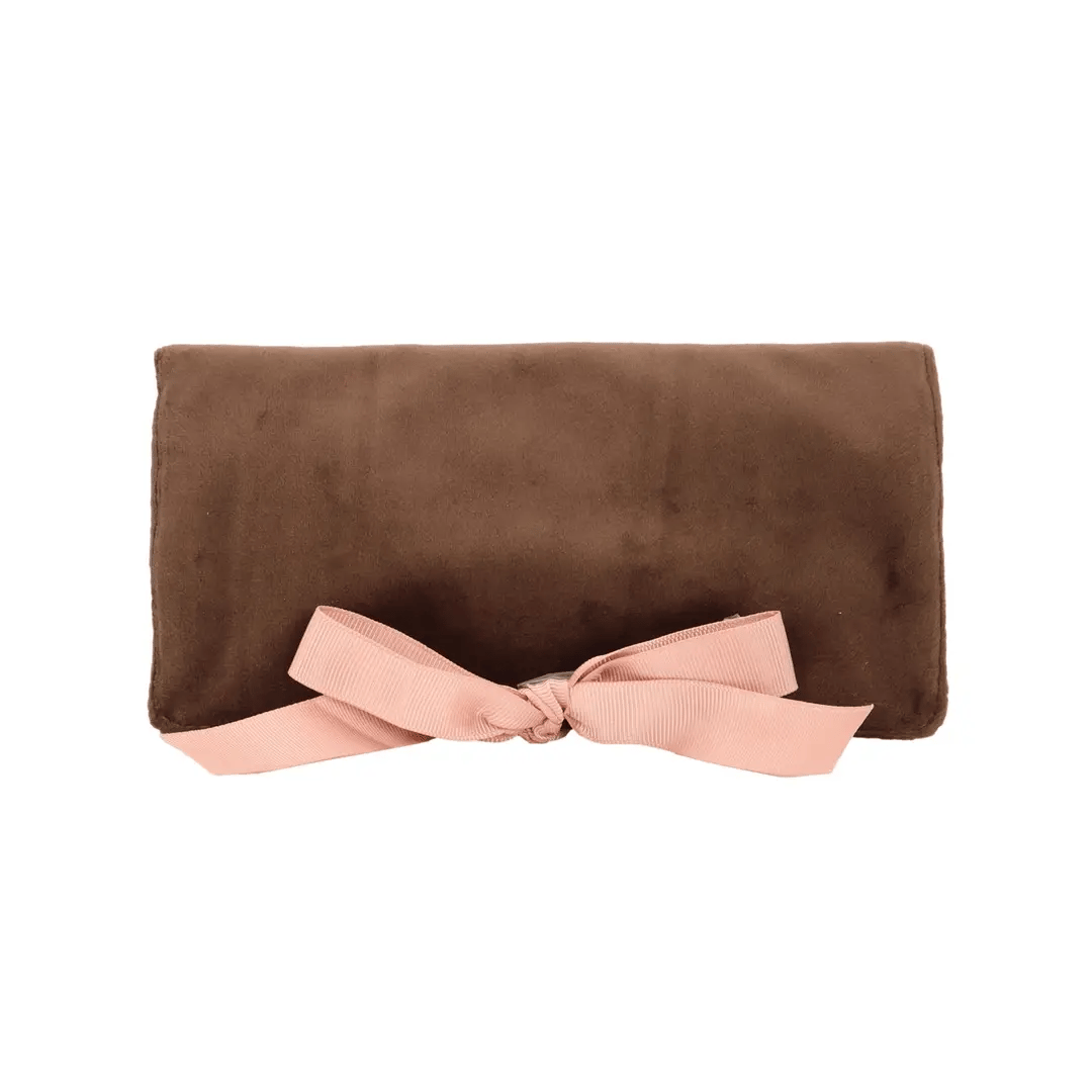 Couture Jewellery Roll, Medium – Eco Velvet – Espresso Brown