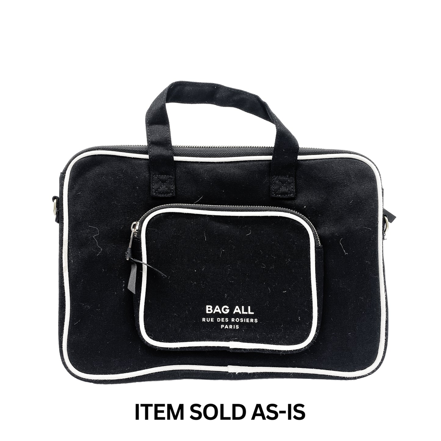 BAC DE VENTE - Housse pour ordinateur portable 13", poche pour chargeur et poignée – Noir