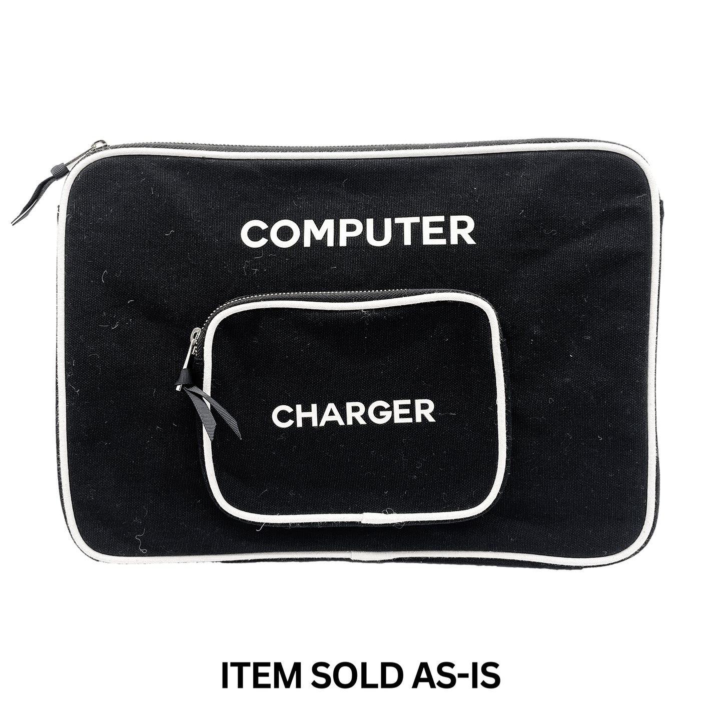 BAC DE VENTE - Housse pour ordinateur portable 15", poche pour chargeur – Noir
