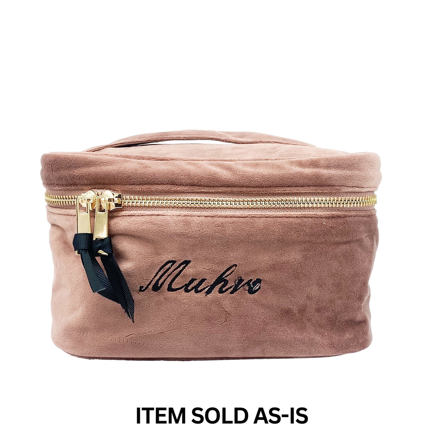 BAC DE VENTE - Trousse de maquillage, S – Velours Écologique – Rose