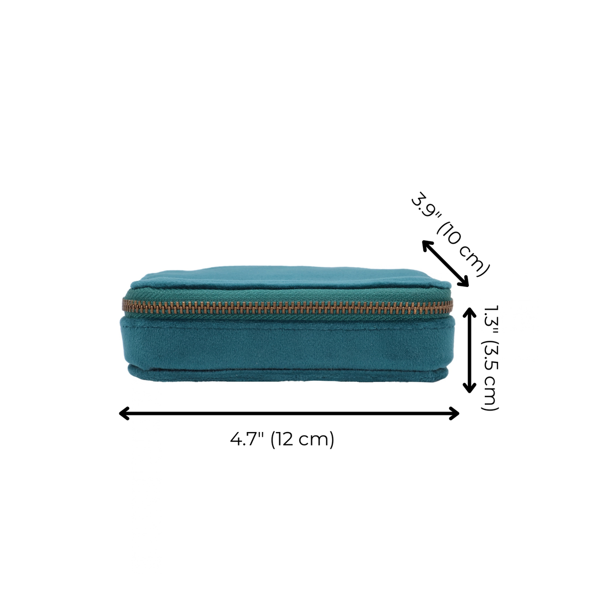 Cute Jewellery Box, Monogrammable – Eco Velvet – Aqua Teal