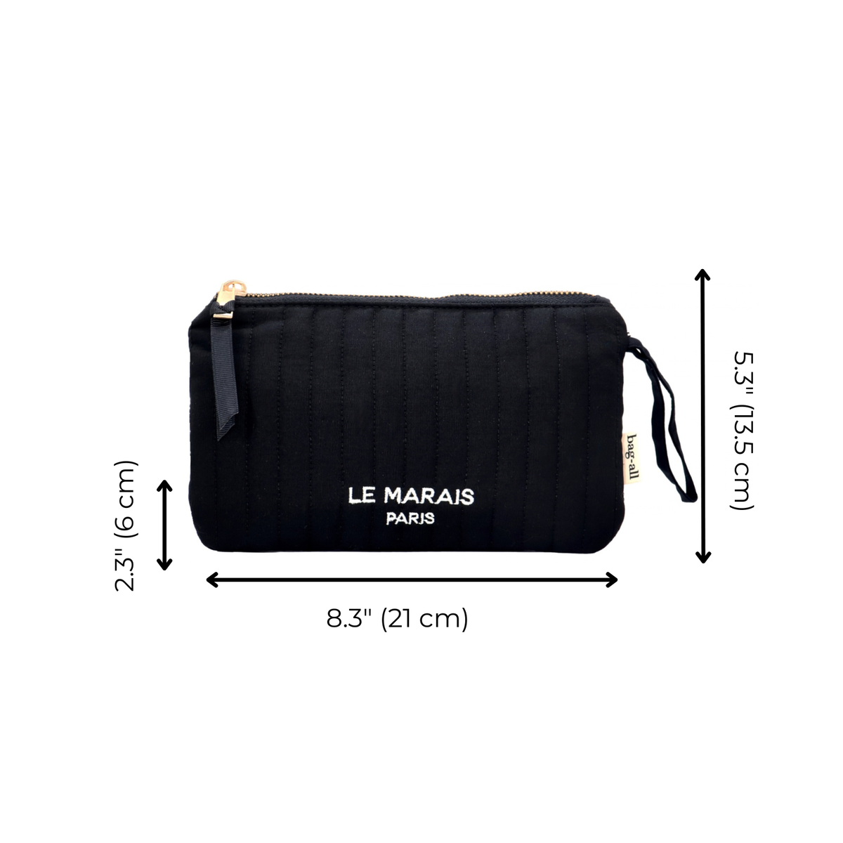 Bag-all Le Marais Pouch – Quilted Black