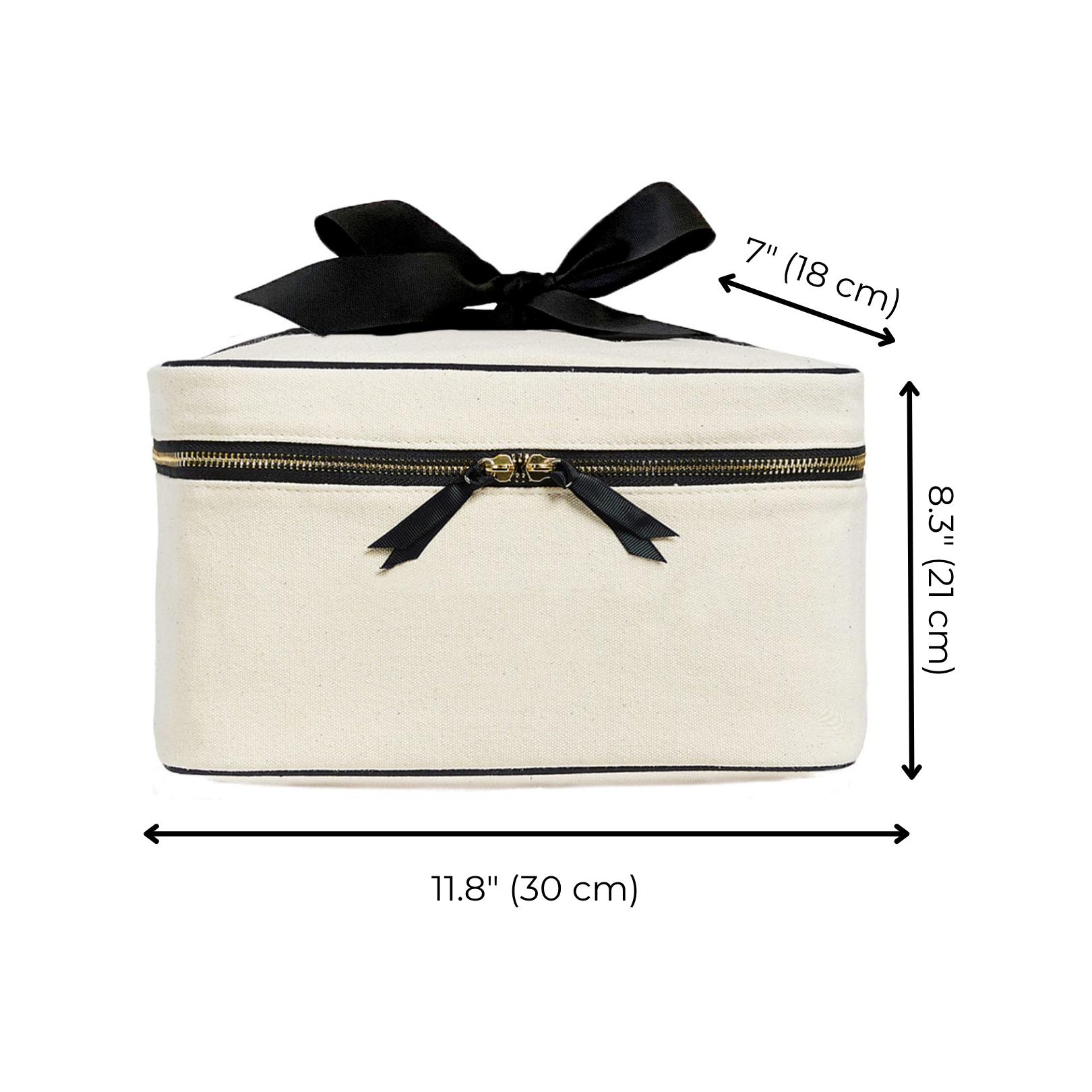 Large Beauty Box with Insert Organizer 'Vanity' – Cream