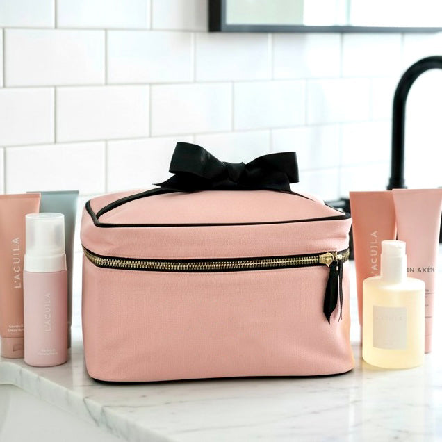 Große Beauty-Box mit Einsatz-Organizer „Vanity“ – Pink/Blush