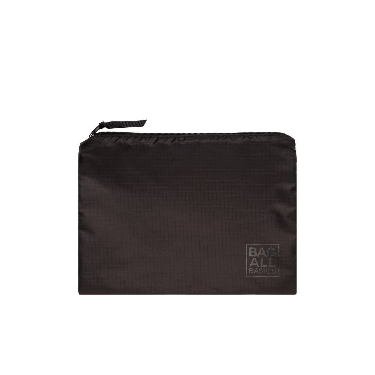 Bag-all recycled nylon black packing bag from eco-friendly 5-pack set, featuring durable ripstop material and zipper closure, perfect for travel organization