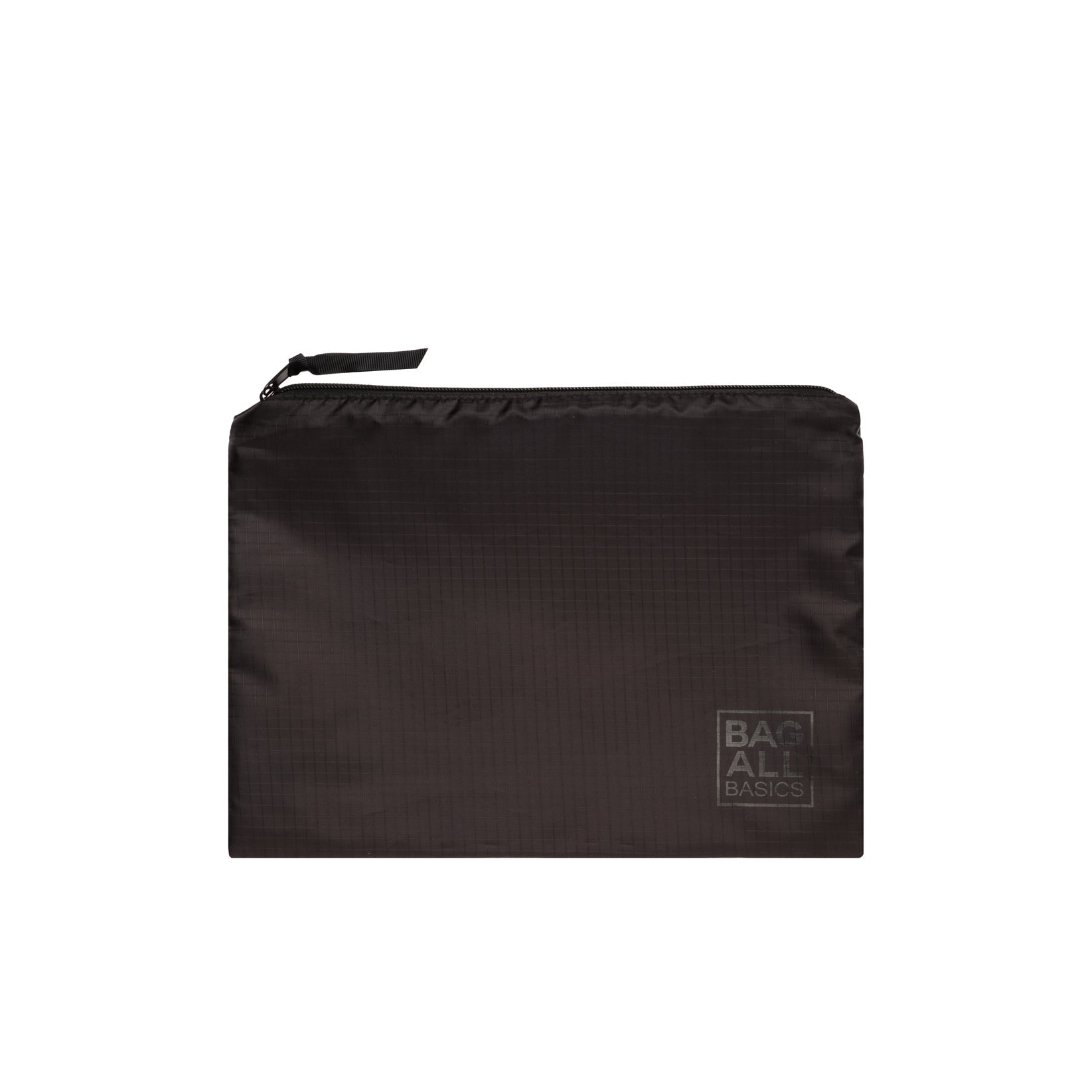 Bag-all recycled nylon black packing bag from eco-friendly 5-pack set, featuring durable ripstop material and zipper closure, perfect for travel organization