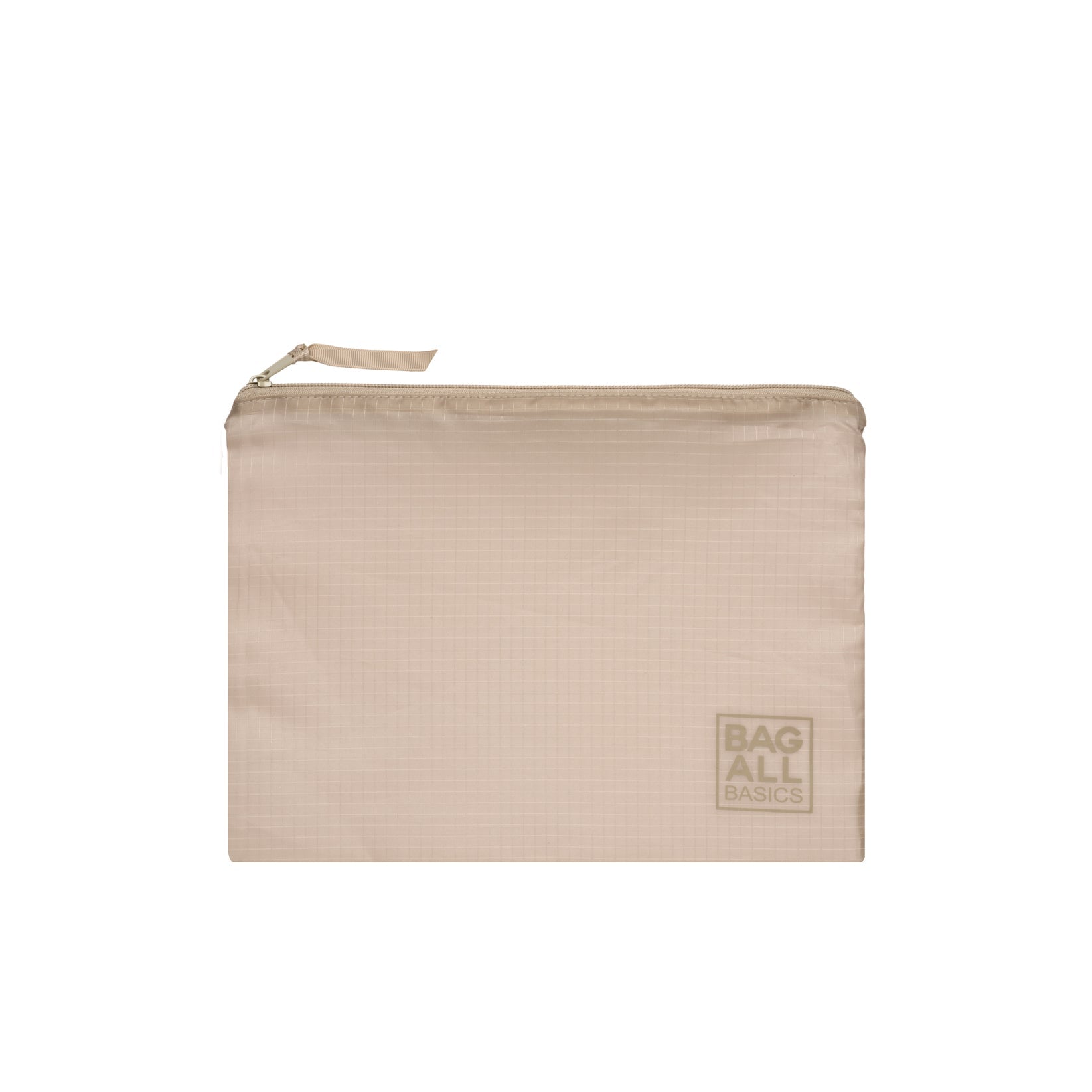 Bag-all Recycled Nylon Packing Bags Set in taupe featuring eco-friendly, lightweight organizing pouches for travel and storage, made from repurposed plastic bottles
