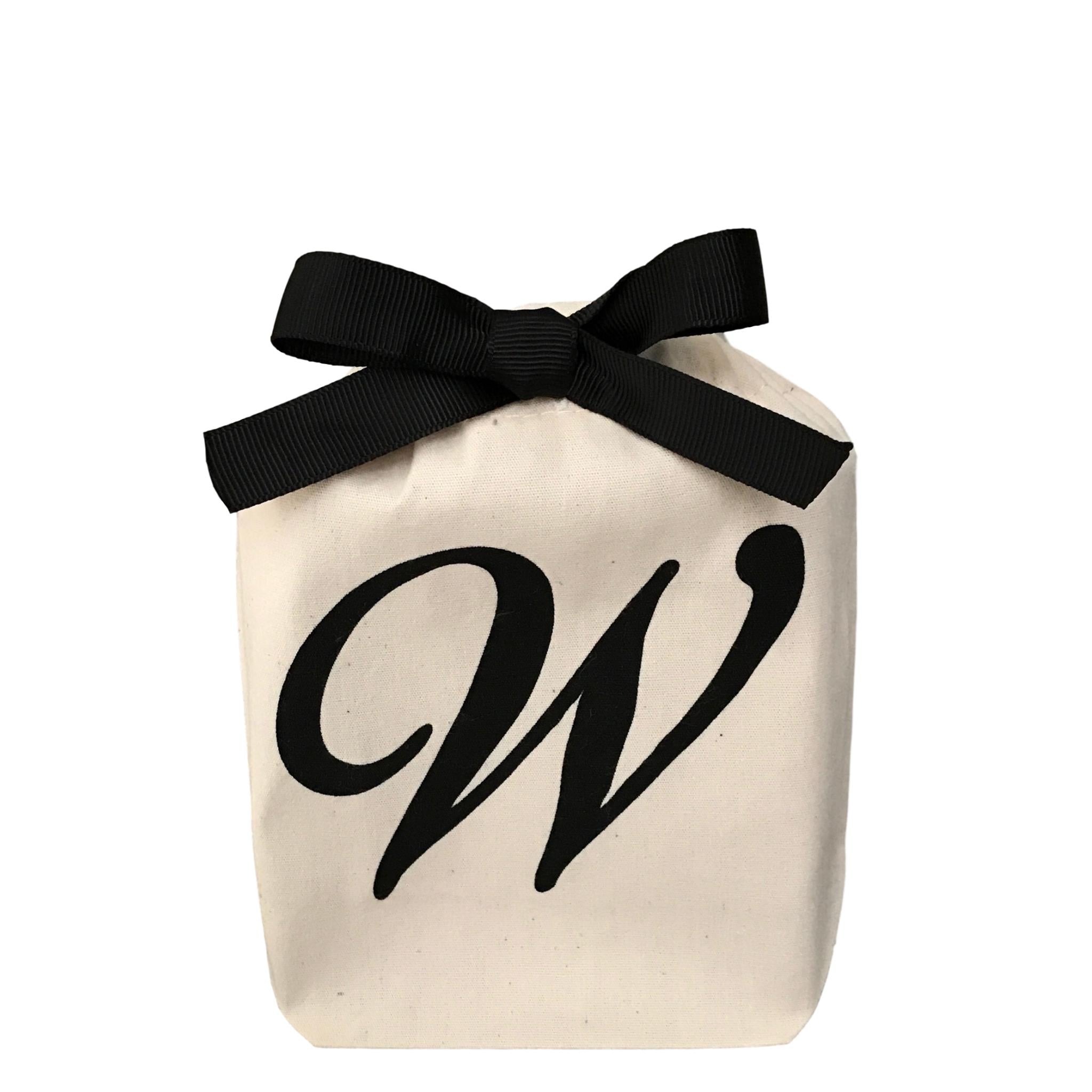 Letter bag in cotton with letter W - Bag-all
