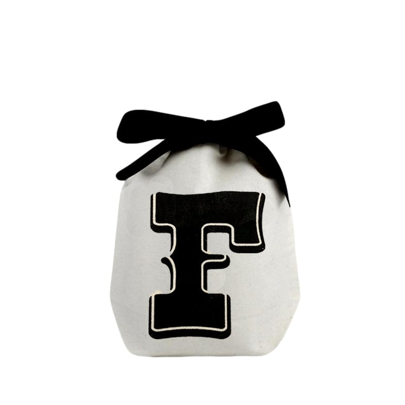 Letter bag in cotton with letter F - Bag-all