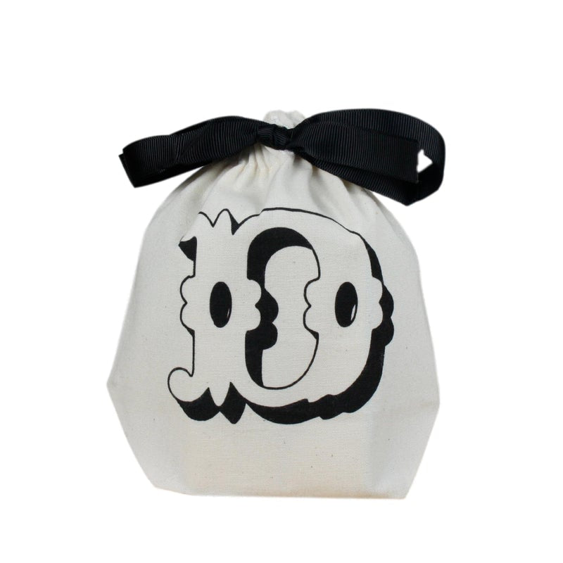 Letter bag in cotton with letter D - Bag-all