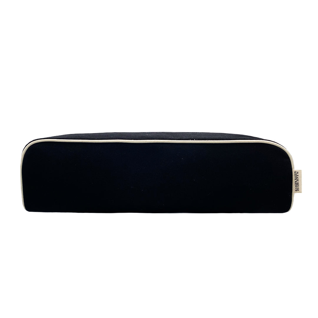 Bag-all Roomy Hair Wrap Tools Travel Case in black cotton with heat-resistant lining and gold zipper, perfect for Dyson Airwrap and styling tools