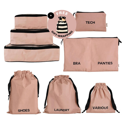 BA Travel Set, 8-pack Pink/Blush