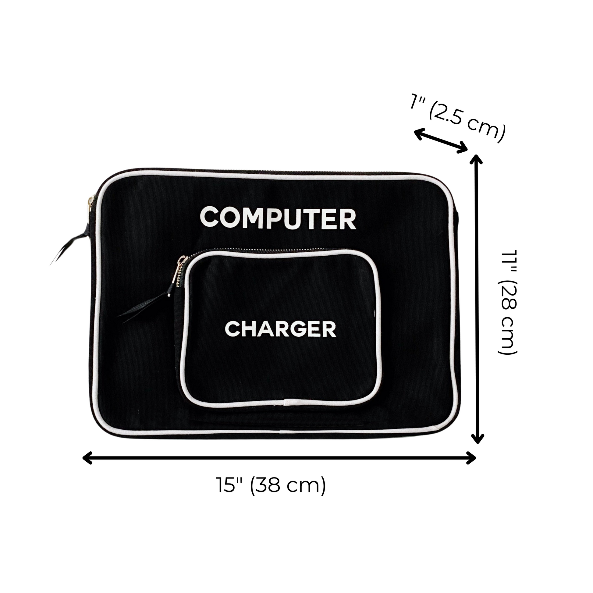 Laptop Case, Charger Pocket, 15" Black | Bag-all