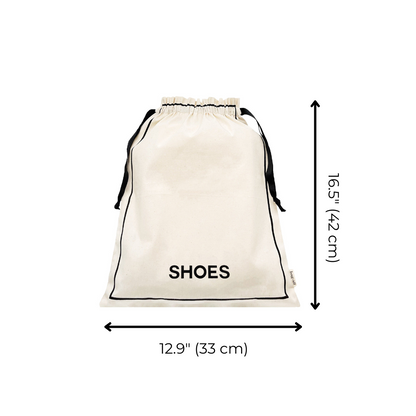 Couture Shoe Travel Bag, Cream with Small Print | Bag-all