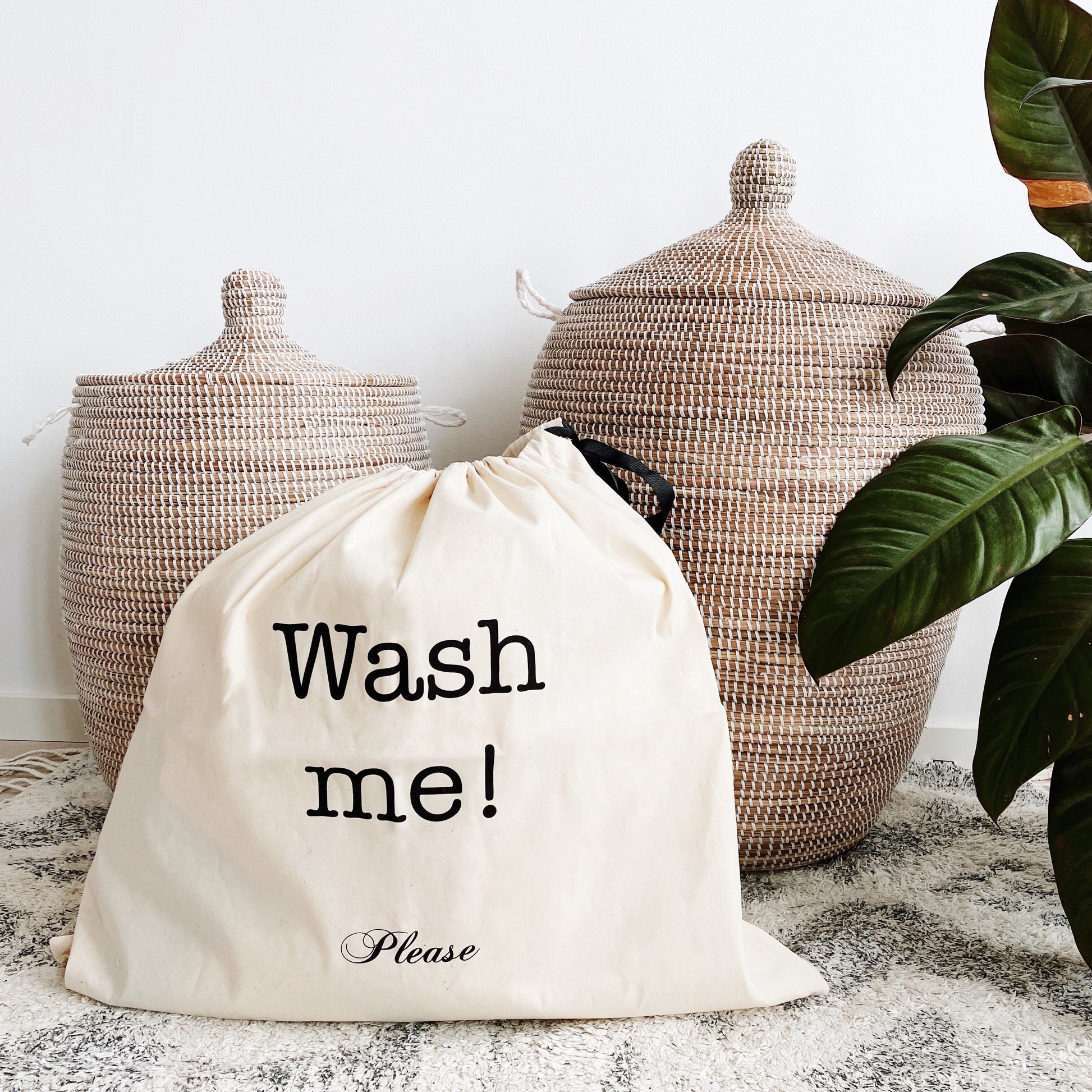 Large Wash Me Laundry Bag, Cream | Bag-all