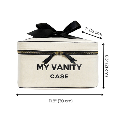 Vanity Case w Insert Organizer, Makeup & Toiletry, L – Cream