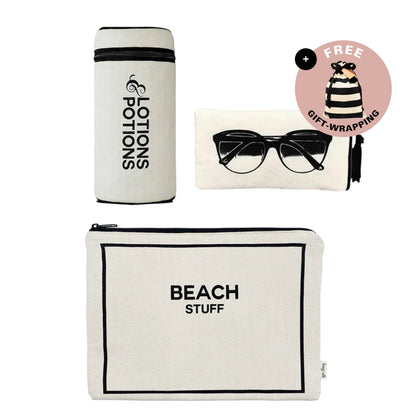 Stylish Beach Essential Set, 3-pack, Cream