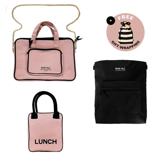 Ensemble d'emballage Office Essentials, paquet de 3, rose/blush