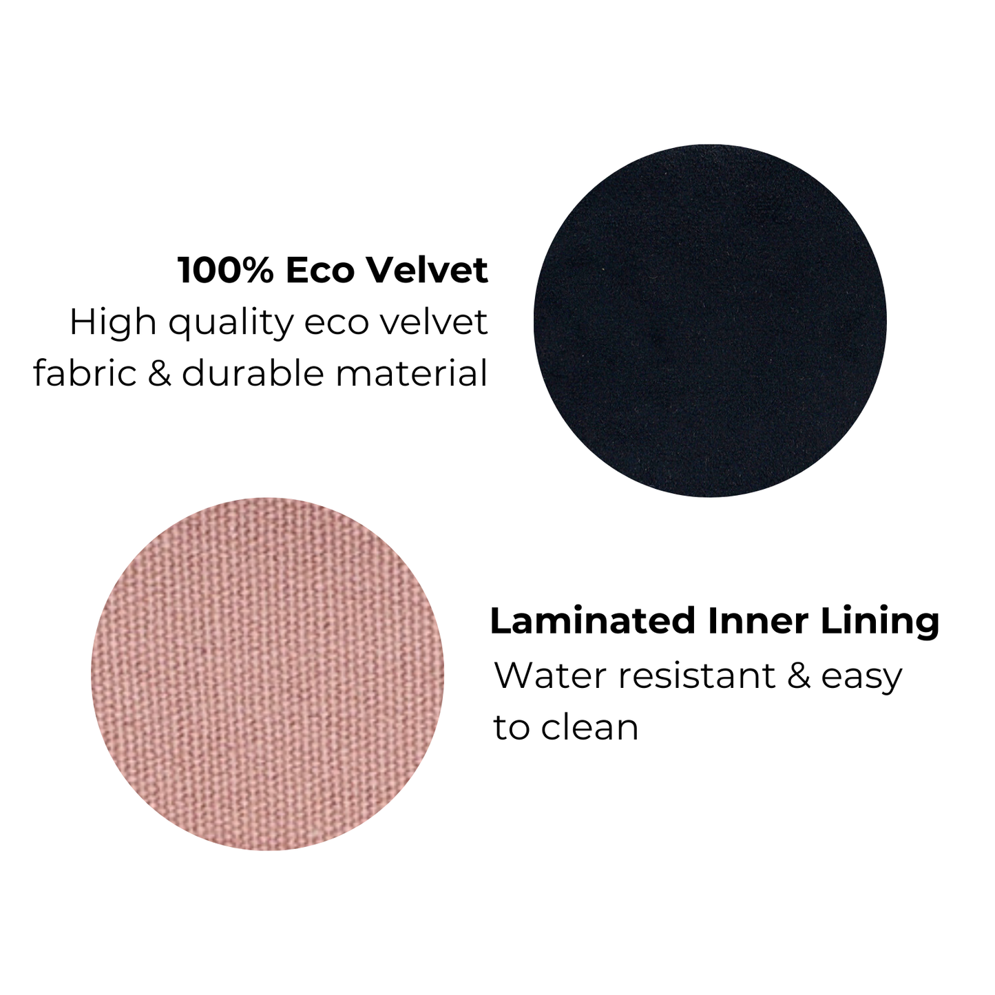 Organisierte Schminktasche, erweiterbar – Öko-Samt – Schwarz