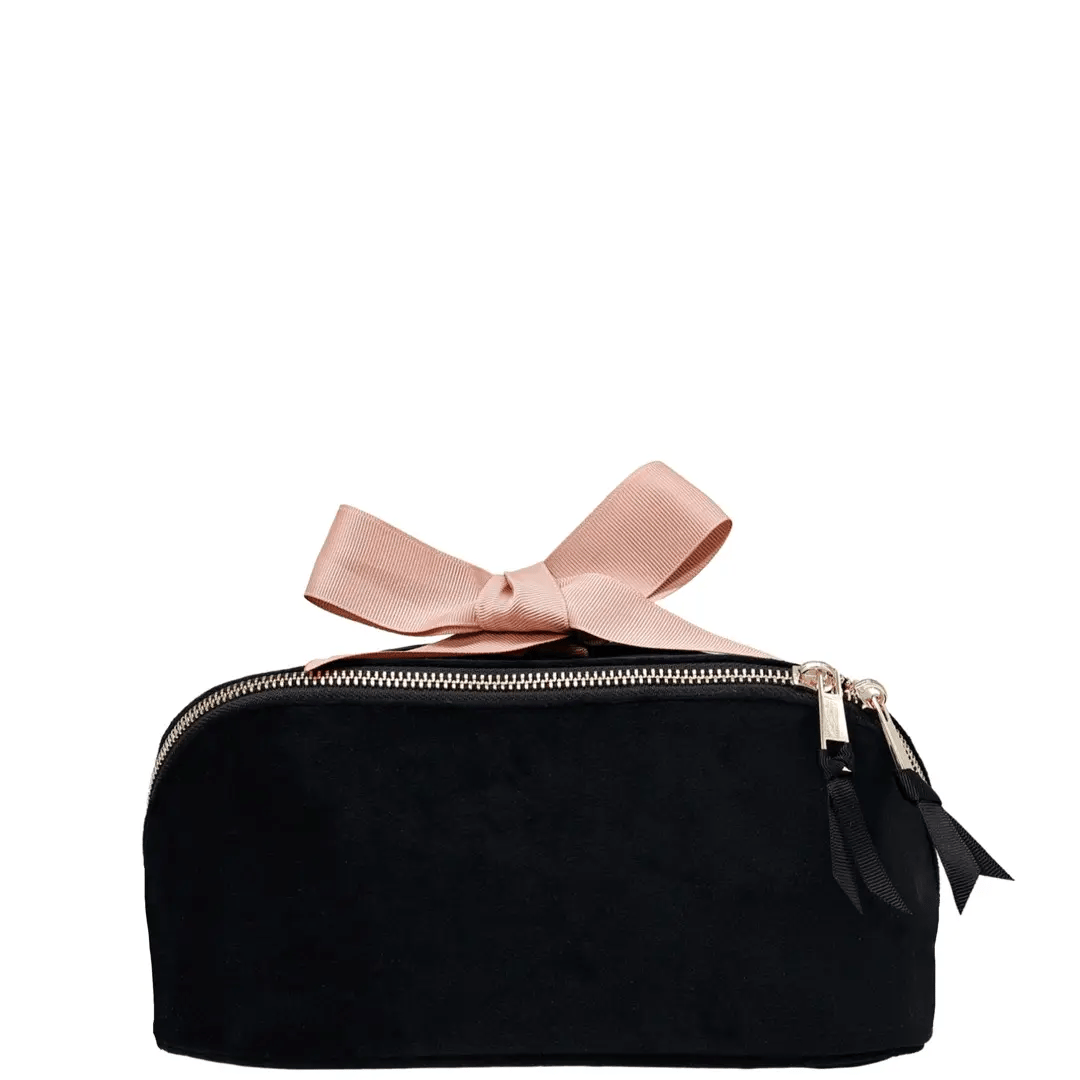 Caja acordeón para maquillaje y artículos de aseo – Eco Terciopelo – Jetset Black
