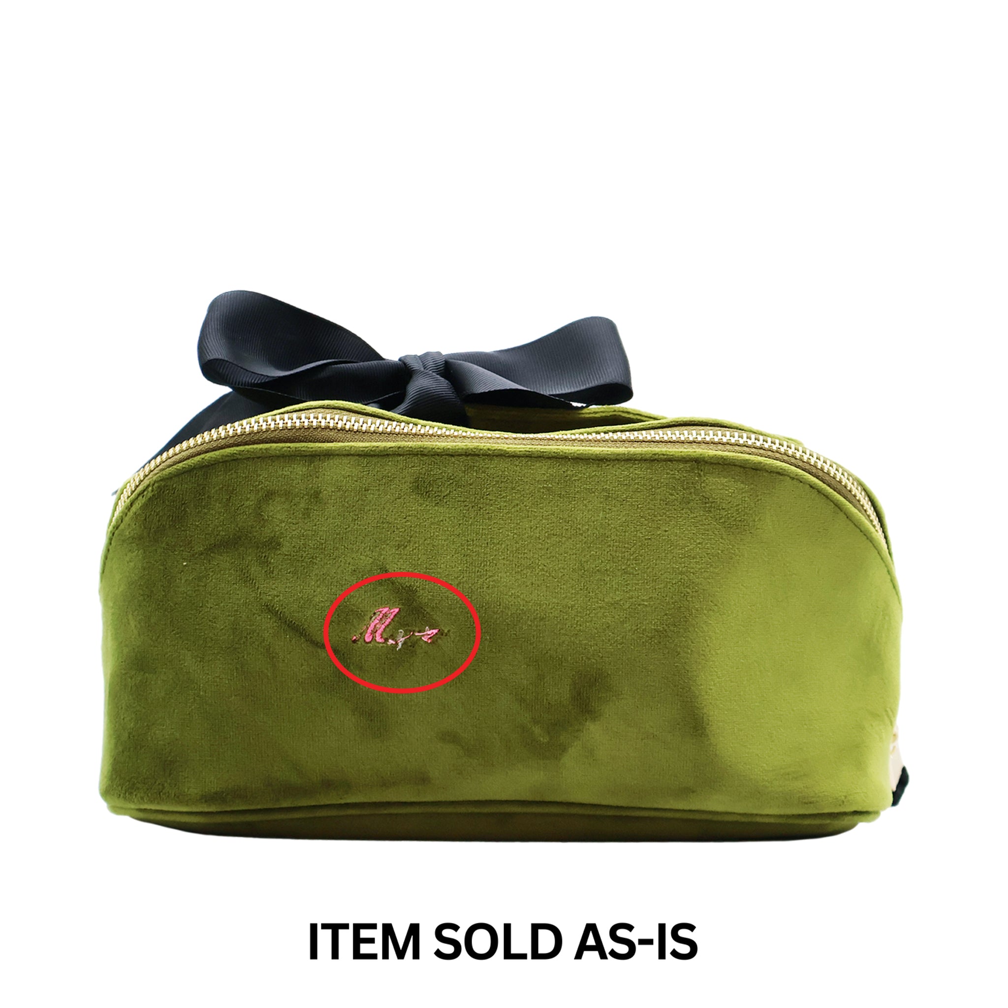 SALES BIN - Accordion Box Makeup & Toiletry – Eco Velvet – Matcha Green
