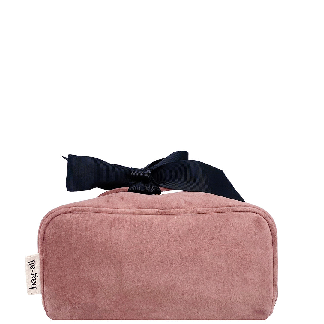 Accordion Box Makeup & Toiletry – Eco Velvet – Blush Pink