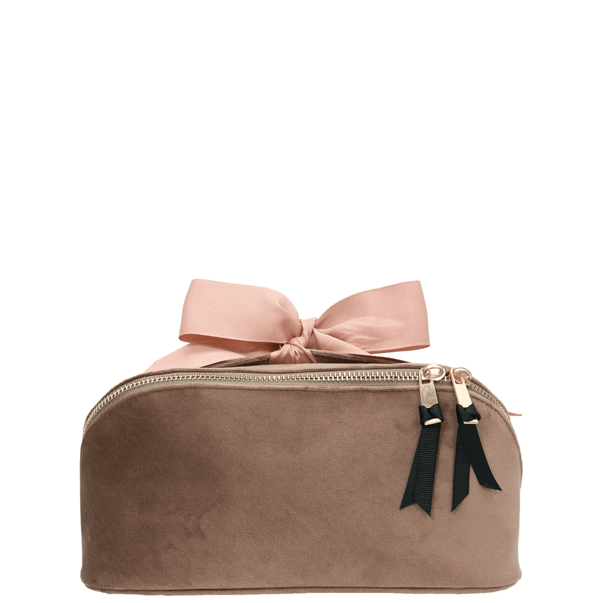 Accordion Box Makeup & Toiletry – Eco Velvet – Latte Taupe by Bag-all, a Paris-designed personalized velvet travel organizer for stylish packing and gifts.