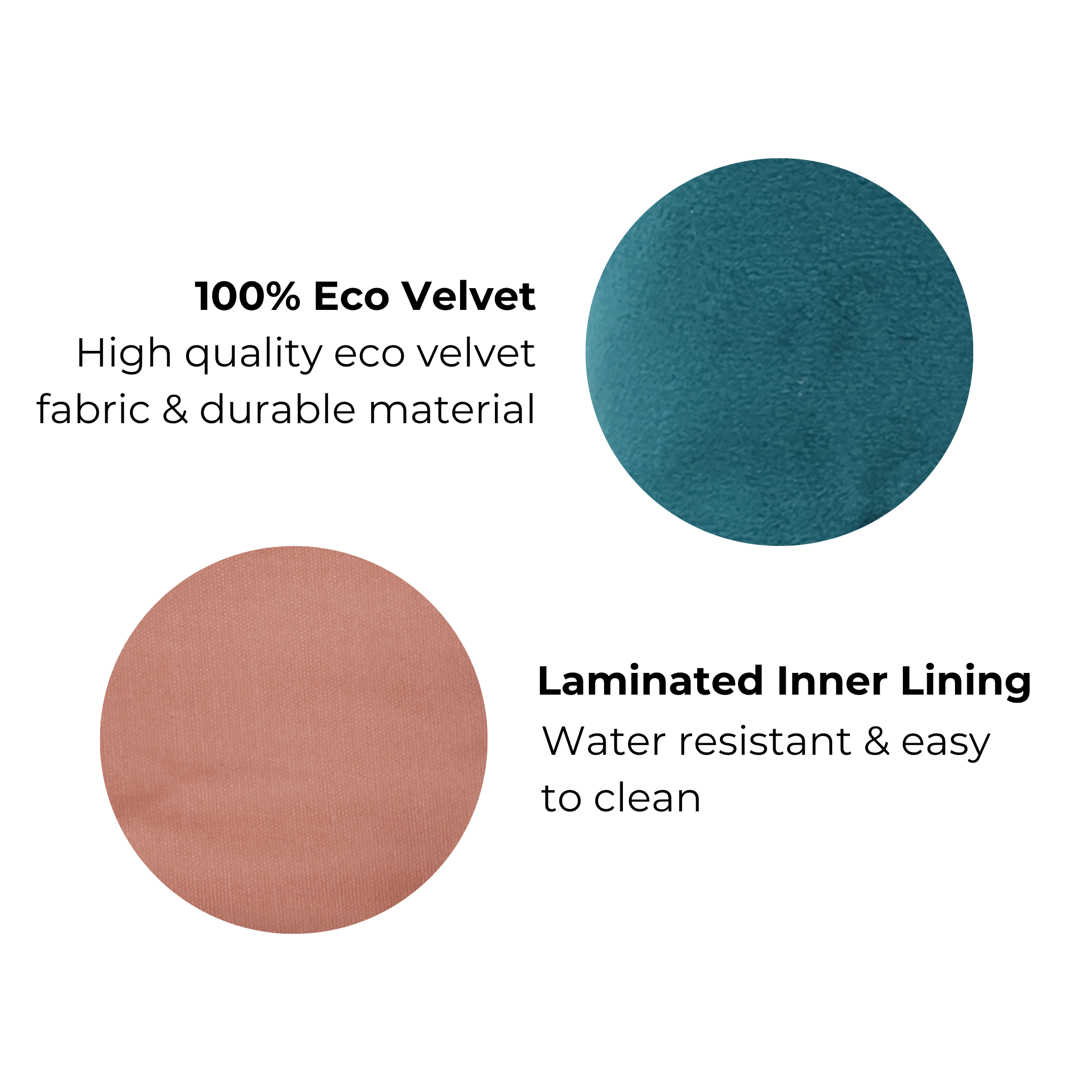 Accordion Box Makeup & Toiletry – Eco Velvet – Aqua Teal showcasing durable eco velvet fabric and water-resistant laminated lining for organized travel by Bag-all.