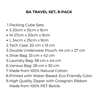 BA Travel Set, 8-pack Cream | Bag-all