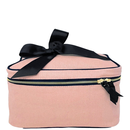 Trousse de Beauté pour Voyage ou Rangement, Personnalisable, Doublure imperméable, Taille Moyenne, Rose | Bag-all