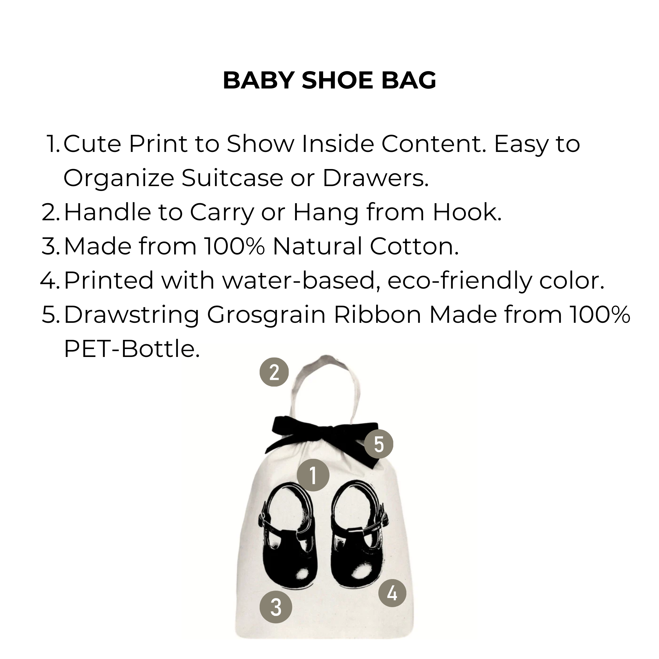 Baby Shoe Bag, Cream | Bag-all