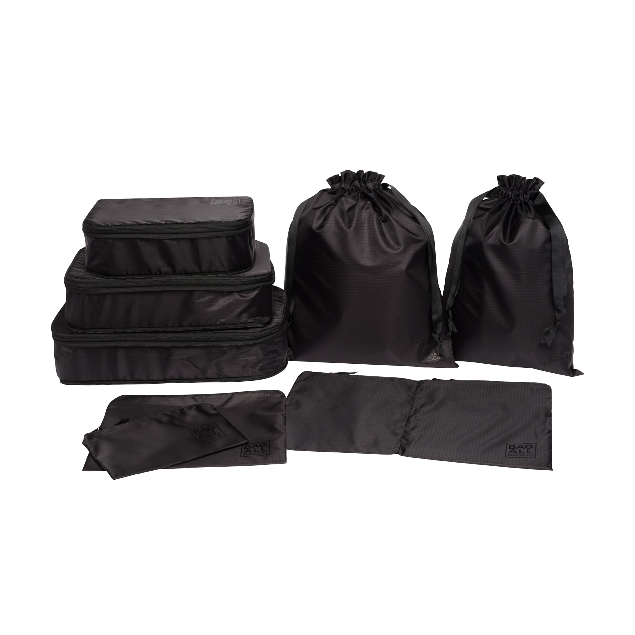 Bag-all Basic Sacs d’organisation, Noire, Pack de 8 | Bag-all