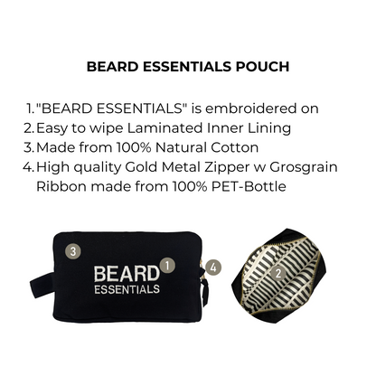 Beard Essentials Pouch, Black | Bag-all