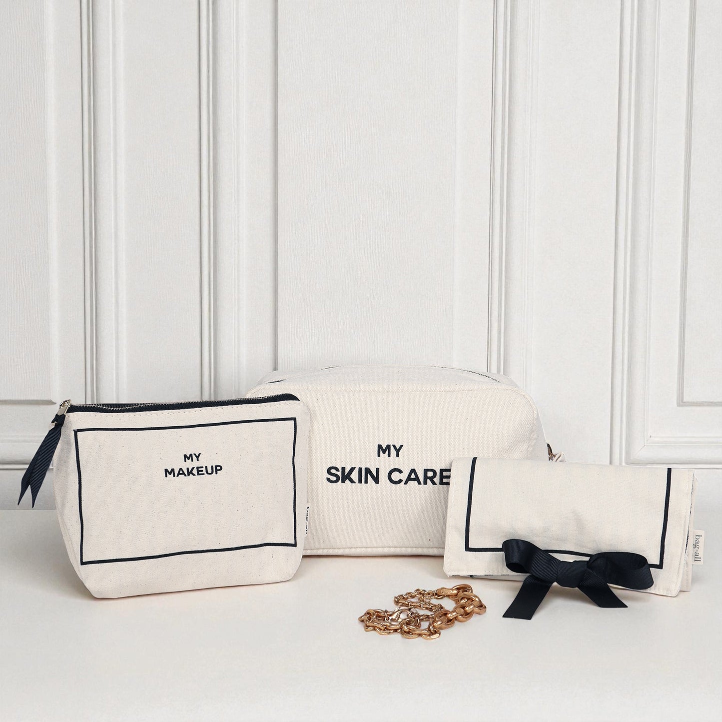 مجموعة هدايا لعشاق الجمال، عبوة من 3 قطع لتنظيم المكياج والعناية بالبشرة والمجوهرات، كريم