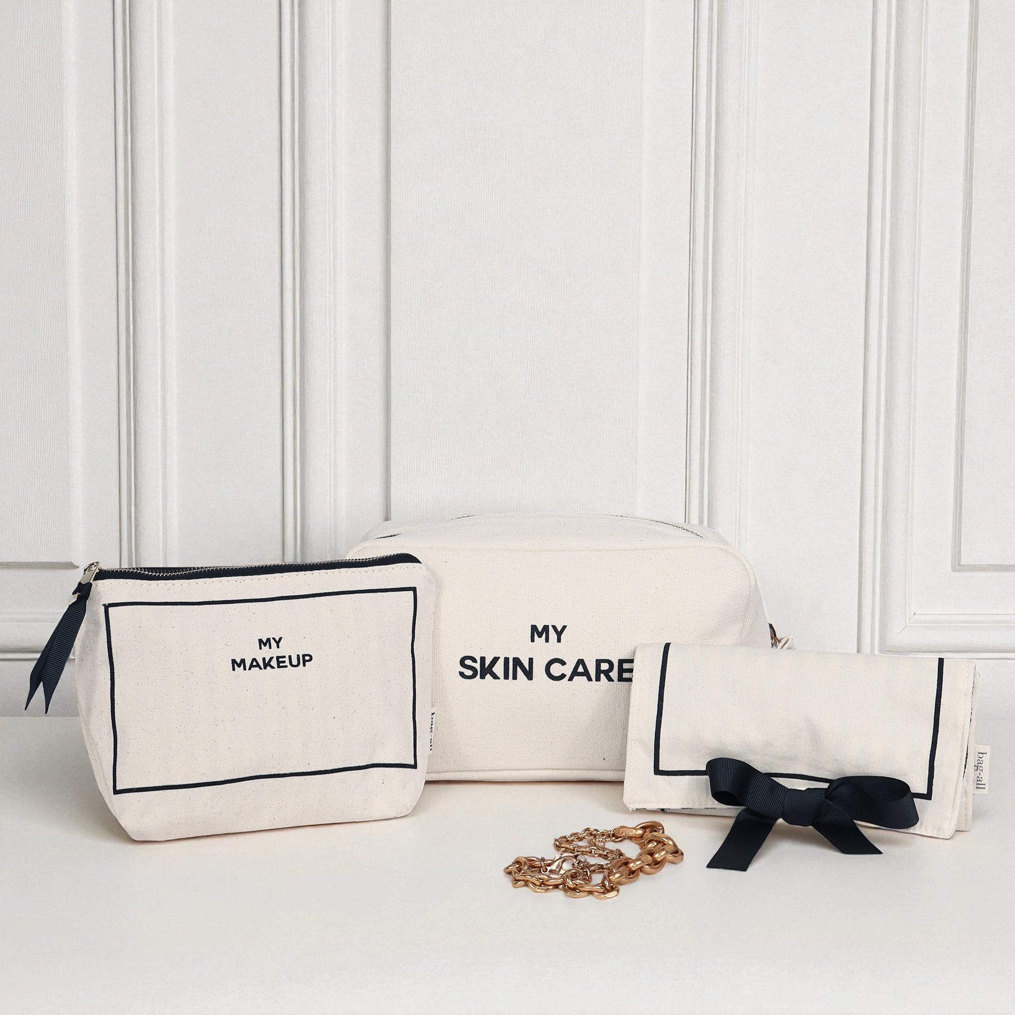 مجموعة هدايا لعشاق الجمال، عبوة من 3 قطع لتنظيم المكياج والعناية بالبشرة والمجوهرات، كريم